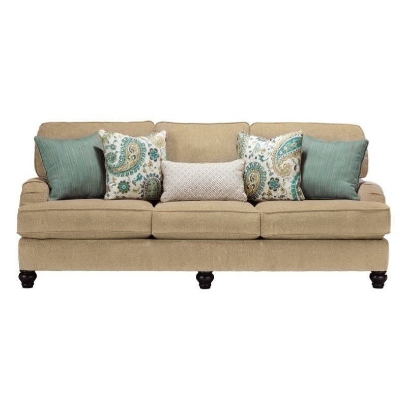 Ashley Lochian Chenille Sofa in Bisque - 5810038