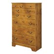 Ashley Furniture Bittersweet 5 Drawer Wood Chest in Light Brown