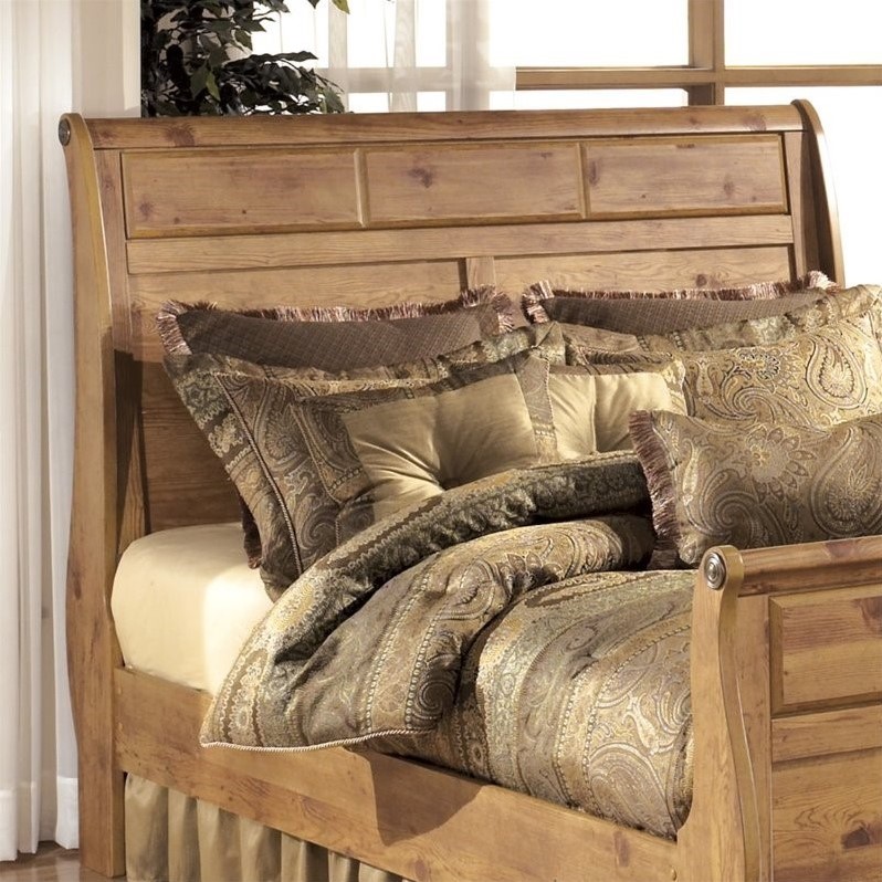 Ashley Bittersweet Wood King Sleigh Headboard in Light Brown B21978