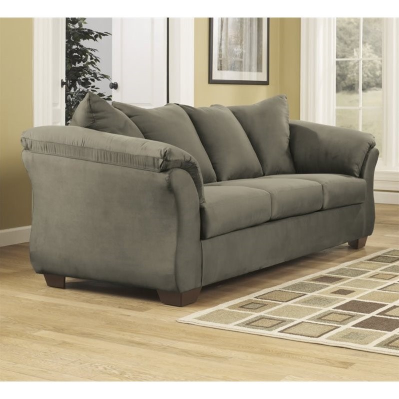 Ashley Darcy Fabric Full Size Sleeper Sofa in Sage 7500336