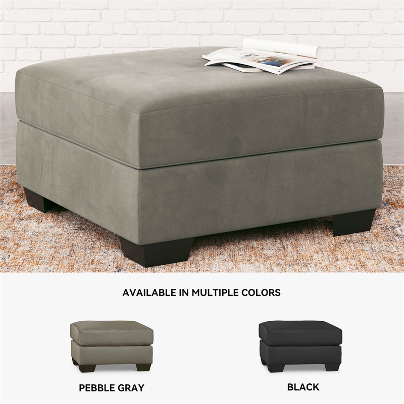 Signature Design by Ashley Darcy Fabric Ottoman in Cobblestone