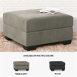 Signature Design by Ashley Darcy Fabric Ottoman in Cobblestone
