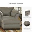 Signature Design by Ashley Darcy Fabric Ottoman in Cobblestone