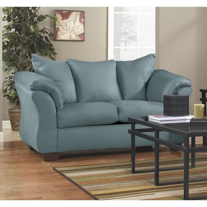 Ashley Furniture Darcy Fabric Loveseat in Sky 7500635