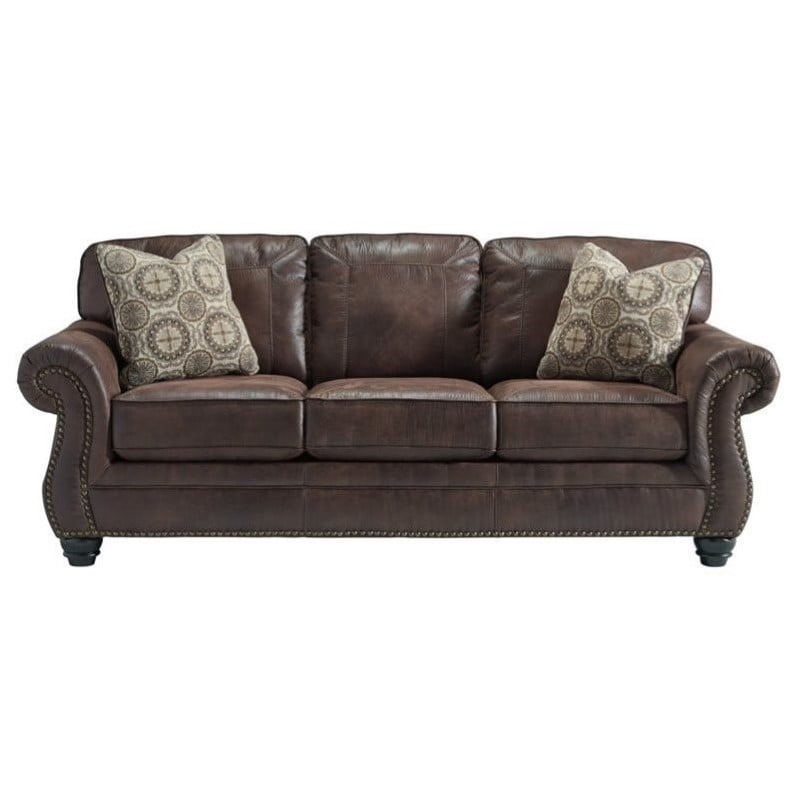 Ashley Breville Faux Leather Queen Size Sleeper Sofa in 
