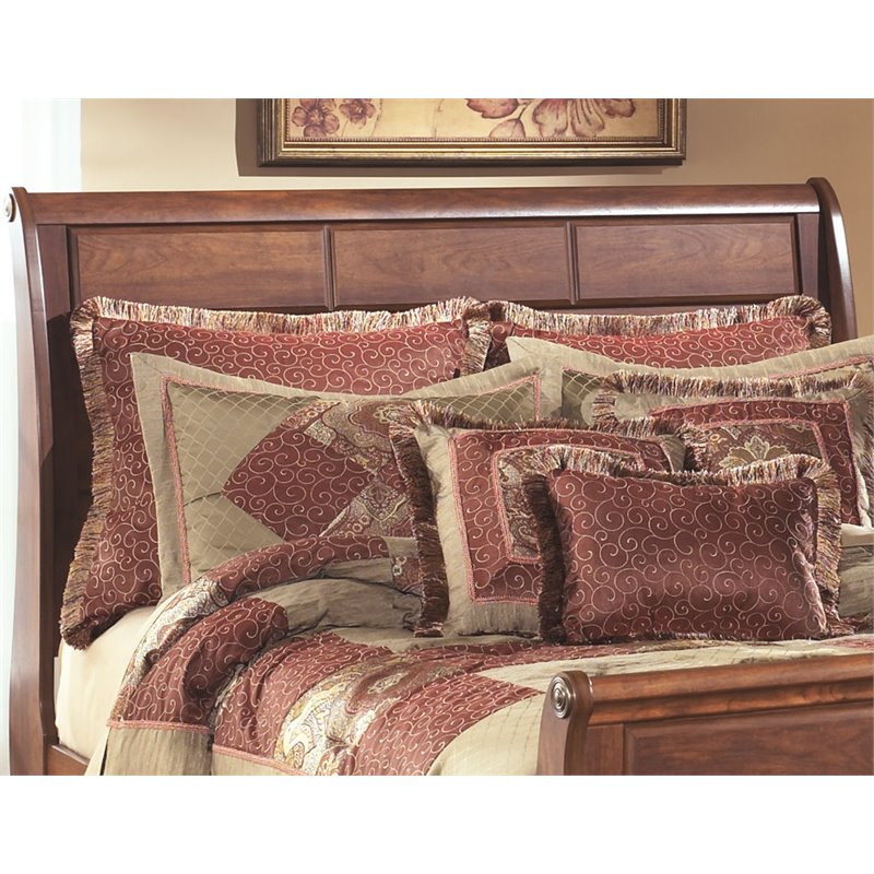 Ashley Furniture Timberline Wood Queen Sleigh Bed In Warm Brown