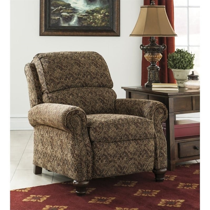 Ashley Walworth Fabric Low Leg Recliner in Garnet - U780XX30