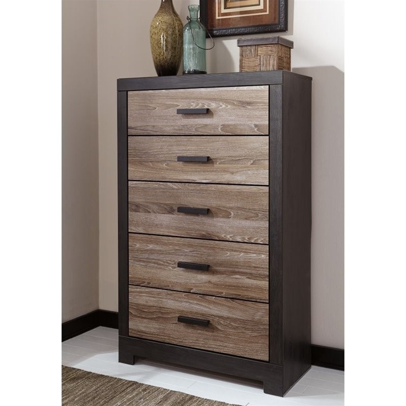 Ashley Furniture Harlinton 5 Drawer Wood Chest In Brown B325 46