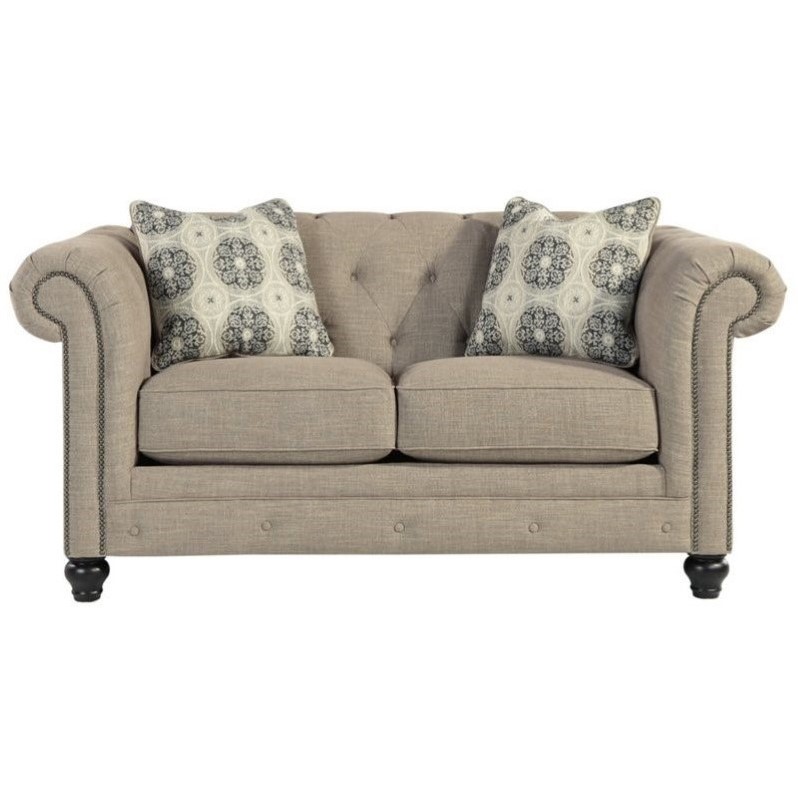 Ashley Azlyn Fabric Loveseat in Sepia 9940235