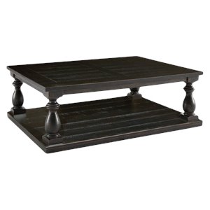 ashley furniture mallacar rectangular coffee table in black