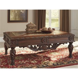 Ashley North Shore Rectangular Coffee Table in D..
