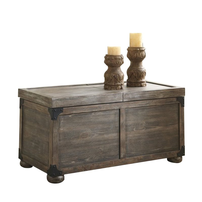 Ashley Vennilux Storage Coffee Table in Gray and Brown T500720