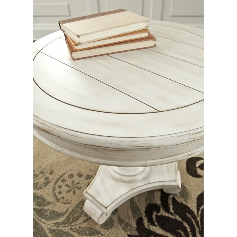 white wood accent table