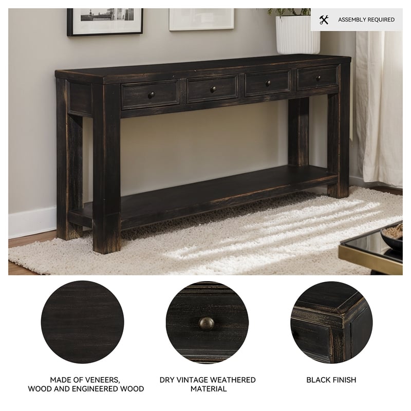 Signature Design by Ashley Gavelston Console Table in Black