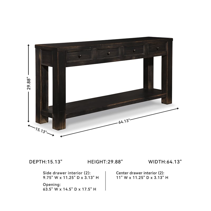 Signature Design by Ashley Gavelston Console Table in Black