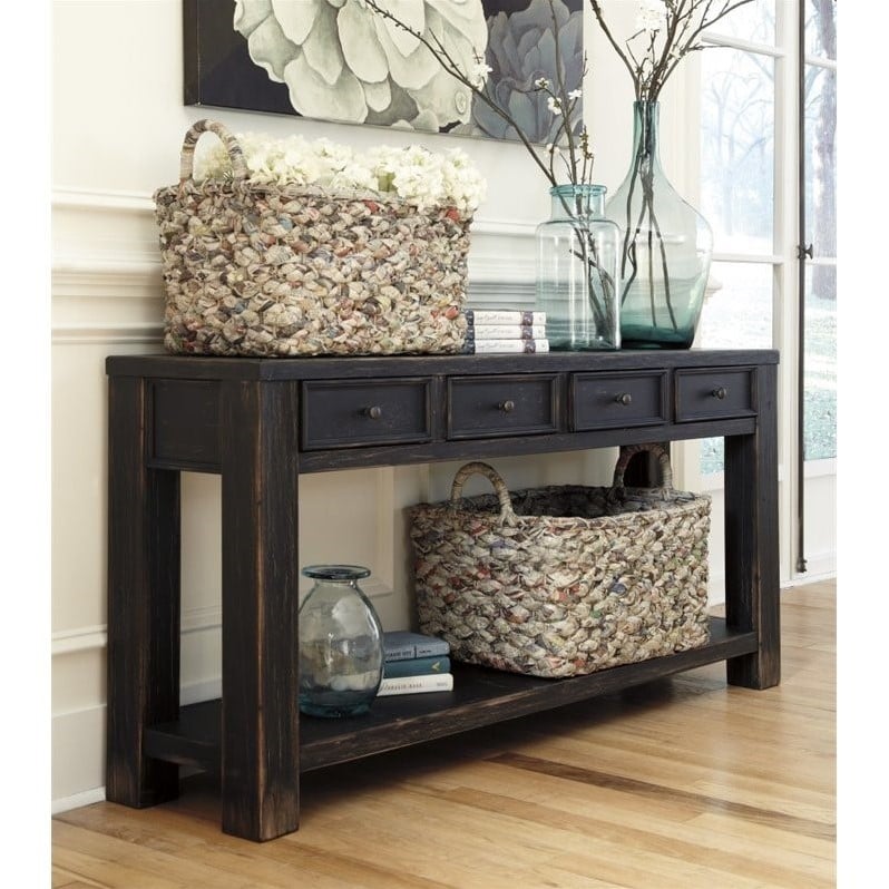 Ashley Furniture Gavelston Console Table in Black