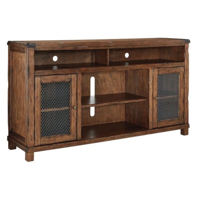 Ashley Furniture Tv Stand Ashley Tamonie 72 Tv Stand In Rustic Brown