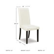 Ashley Furniture Kimonte Fabric Upholstered Dining Chair in Ivory