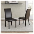 Ashley Kimonte Faux Leather Dining Side Chair in Brown Mahogany