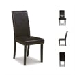 Ashley Kimonte Faux Leather Dining Side Chair in Brown Mahogany