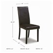 Ashley Kimonte Faux Leather Dining Side Chair in Brown Mahogany