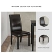 Ashley Kimonte Faux Leather Dining Side Chair in Brown Mahogany