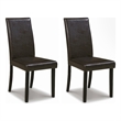 Ashley Kimonte Faux Leather Dining Side Chair in Brown Mahogany