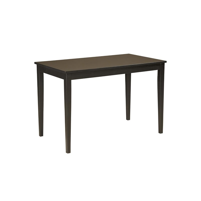 Ashley Furniture Kimonte Engineered Wood Rectangular Dining Table in Dark Brown