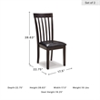 Ashley Furniture Hammis Faux Leather Side Chair in Dark Brown