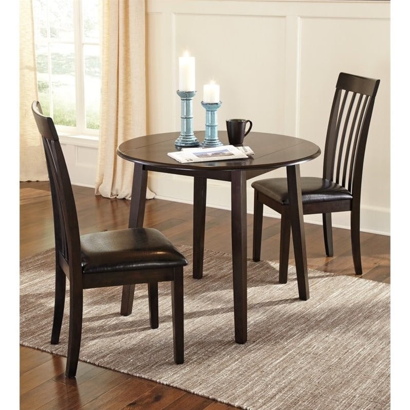 Ashley Furniture Hammis 3 Piece Dining Room Set in Dark Brown | Cymax