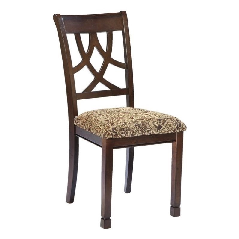 Ashley Leahlyn Upholstered Dining Chair in Medium Brown D43601