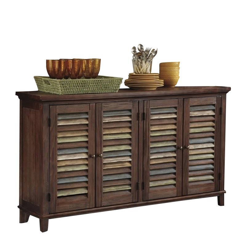 Ashley Mestler Buffet Table in Dark Brown D540160
