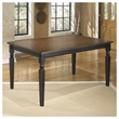 Ashley Owingsville Rectangular Dining Table in Black and Brown