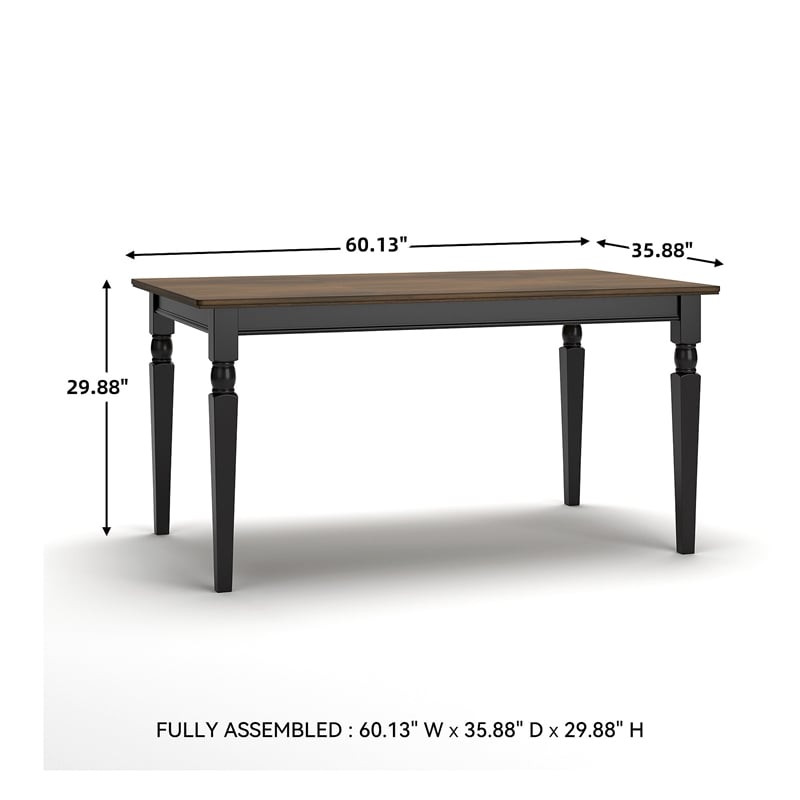 Ashley Owingsville Rectangular Dining Table in Black and Brown