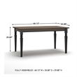 Ashley Owingsville Rectangular Dining Table in Black and Brown