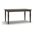Ashley Owingsville Rectangular Dining Table in Black and Brown