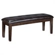 Ashley Haddigan Large Upholstered Dining Bench in Dark Brown