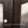 Ashley Haddigan Large Upholstered Dining Bench in Dark Brown