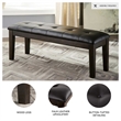 Ashley Haddigan Large Upholstered Dining Bench in Dark Brown