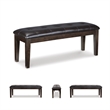 Ashley Haddigan Large Upholstered Dining Bench in Dark Brown