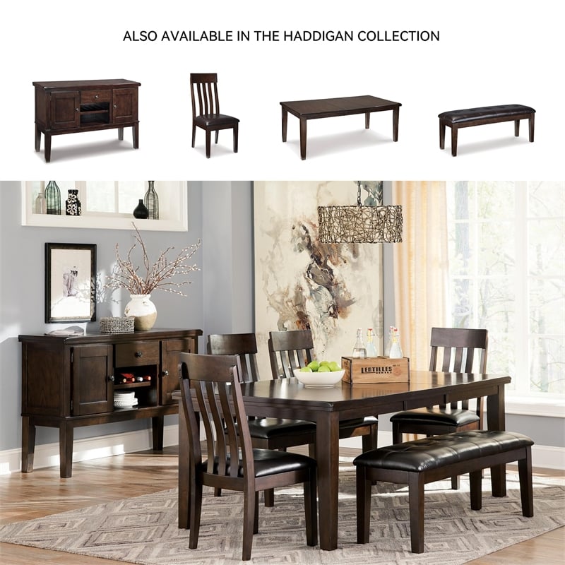Ashley Haddigan Rectangular Butterfly Dining Table in Dark Brown