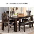 Ashley Haddigan Rectangular Butterfly Dining Table in Dark Brown
