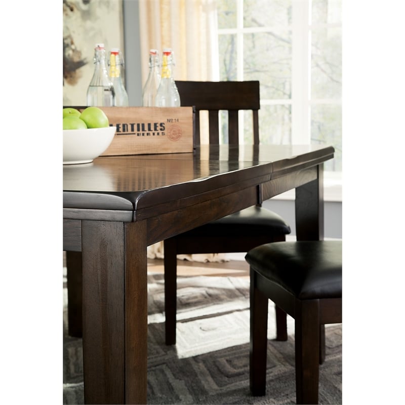 Ashley Haddigan Rectangular Butterfly Dining Table in Dark Brown