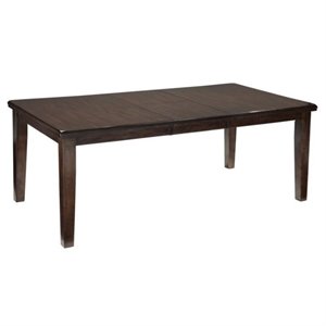 ashley haddigan rectangular butterfly dining table in dark brown