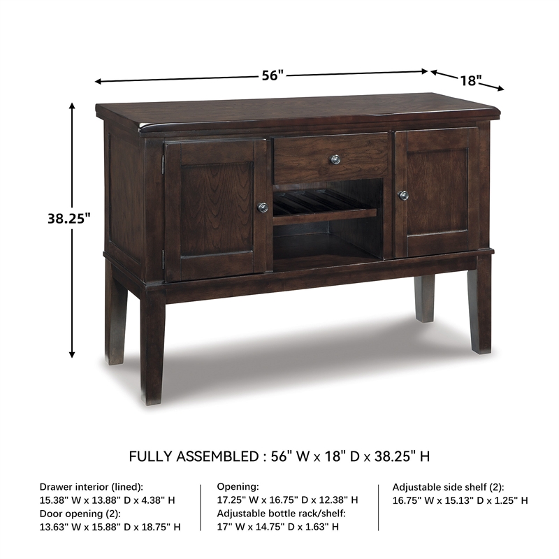 Signature Design by Ashley Haddigan Buffet Table in Dark Brown