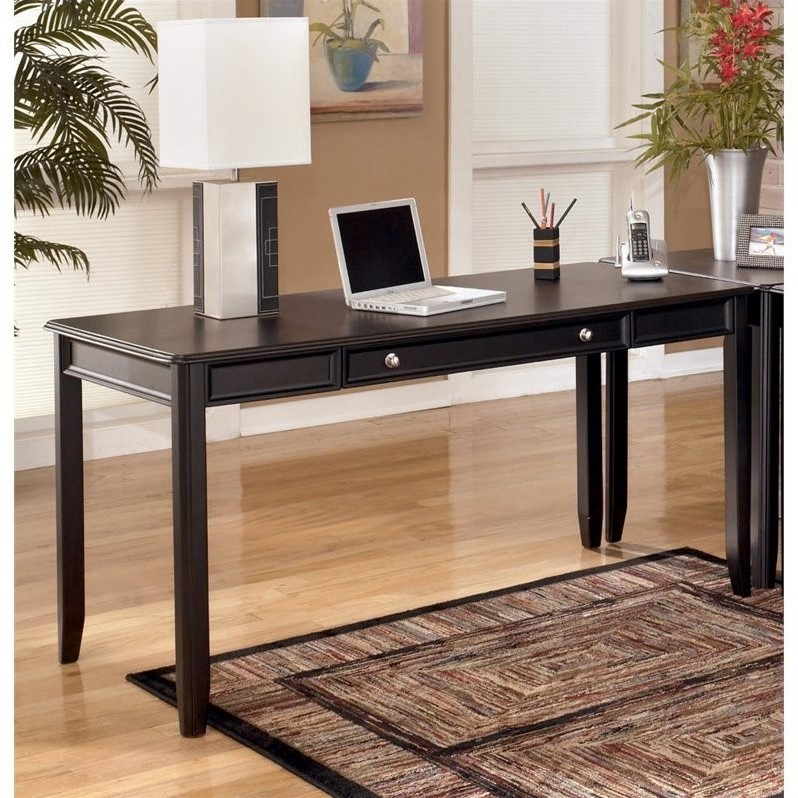 Ashley Carlyle Home Office Large Desk In Almost Black H371 44