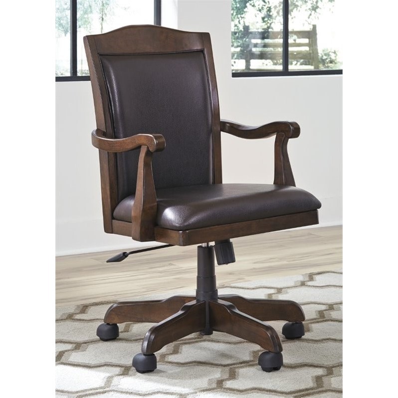 Ashley Porter Home Office Swivel Desk Chair in Brown ...