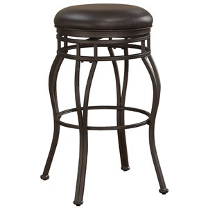 american woodcrafters villa backless bar stool in taupe grey with russet brown