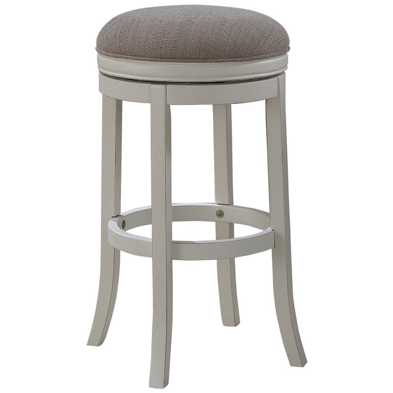American Woodcrafters Aversa 26-inch Backless Antique White Counter Bar Stool