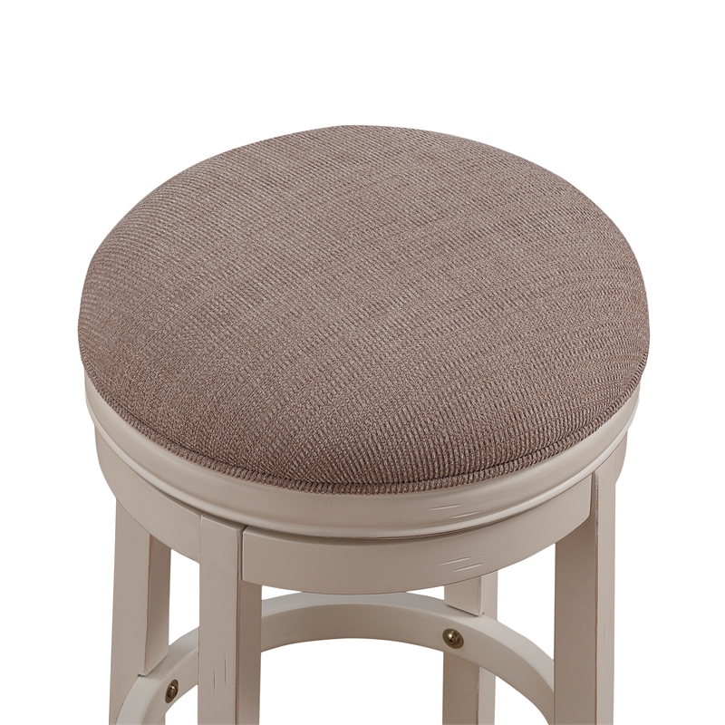 American Woodcrafters Aversa 30-inch Backless Antique White Wood Bar Stool